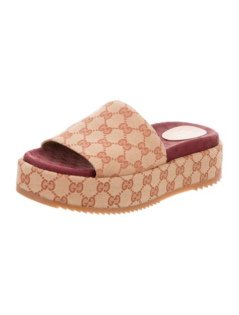 gucci angelina gg logo platform slide sandal|Gucci platform slide sandals.